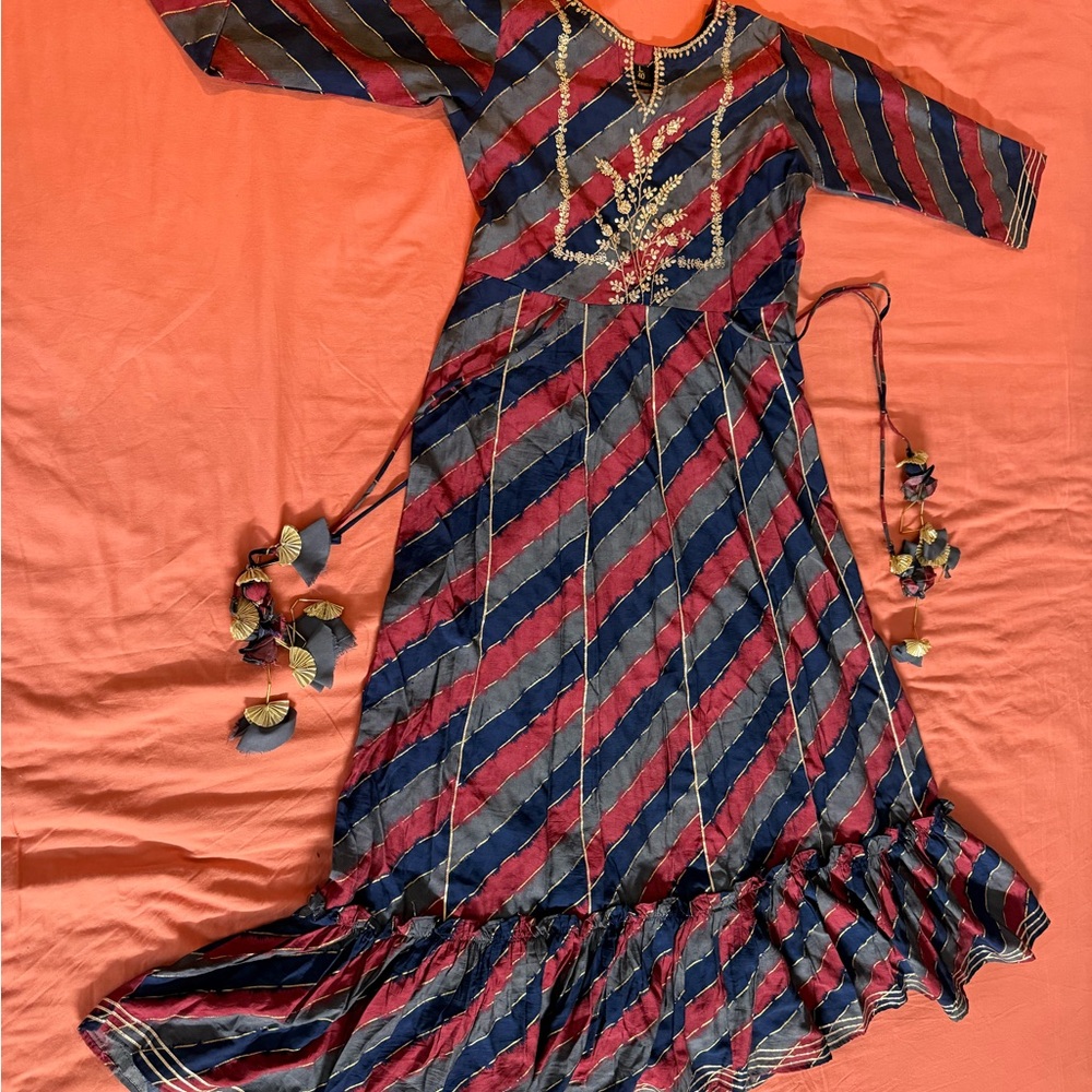 LG Red and Blue Striped Fabric